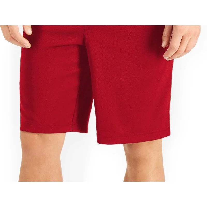 Men’s breathable chino jeans-Id Ideology Men's Mesh Break Shorts Red Size X-Large