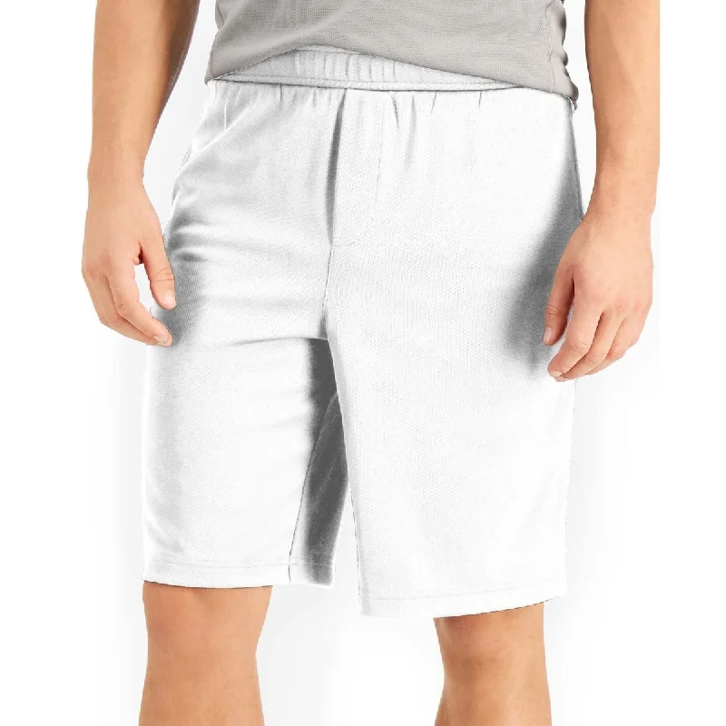 Men’s slim-fit pleated trousers-Id Ideology Men's Mesh Break Shorts White Size X-Large