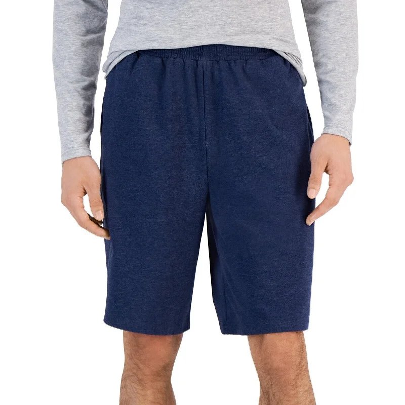 Men’s breathable gabardine pants-Id Ideology Men's Regular Fit Jersey Knit Shorts Blue Size Small