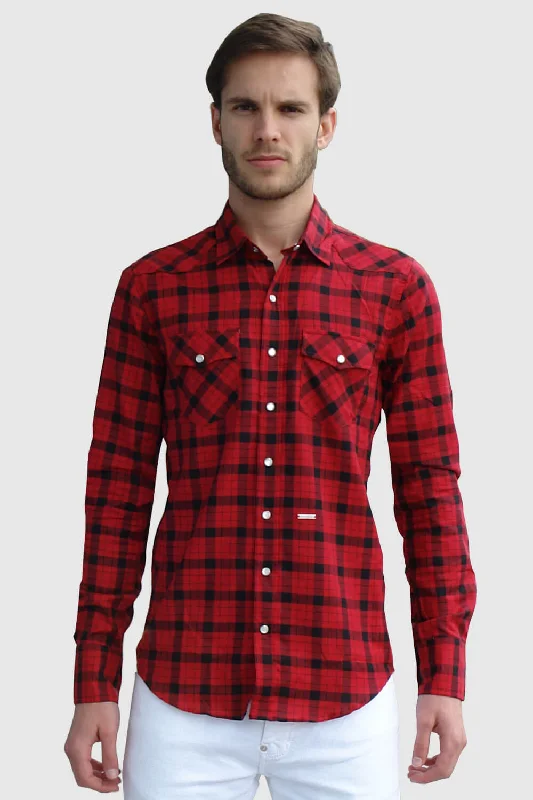 Men’s trendy twill button-up-Inimigo Nenc Pocket Button Shirt