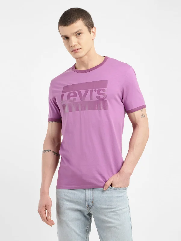 Men’s lightweight faded top-Men's Brand Logo Slim Fit T-shirt