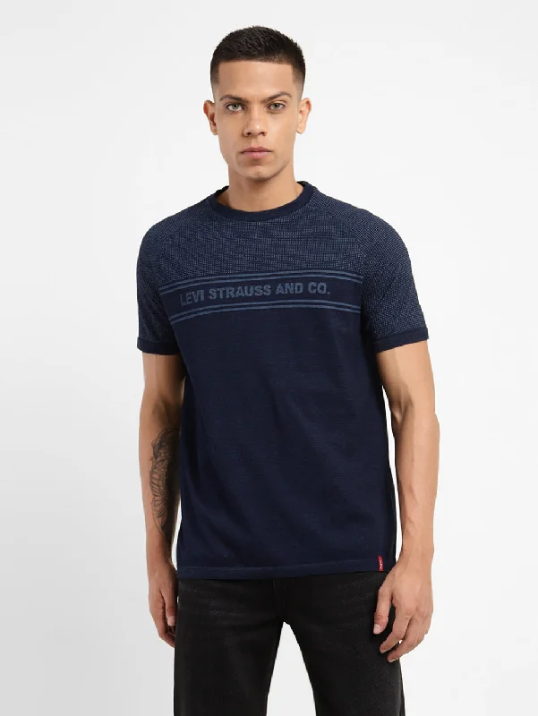 Men’s casual performance tee-Men's Brand Logo Crew Neck T-shirt