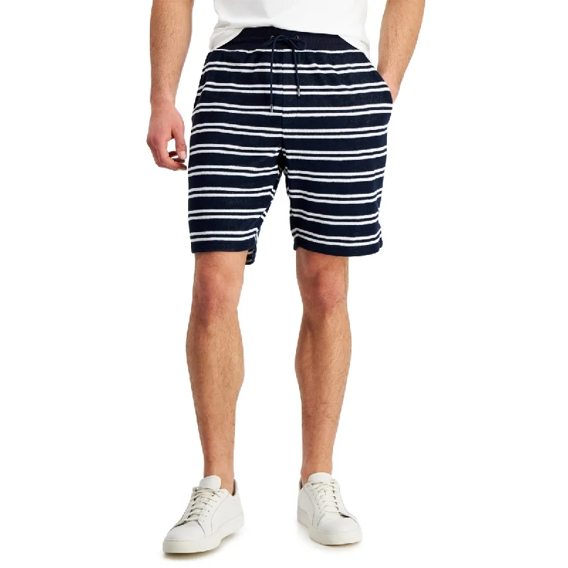 Men’s modern corduroy pants-Michael Kors Men's Striped Shorts Blue Size X-Large