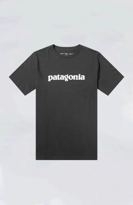 Men’s breathable tie-dye top-Patagonia - Text Logo Organic Tee