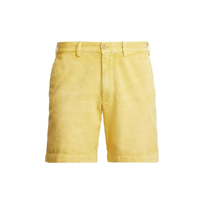 Men’s durable work pants-Ralph Lauren Men's 8 Inch Salinger Straight Fit Chino Shorts Yellow Size 38