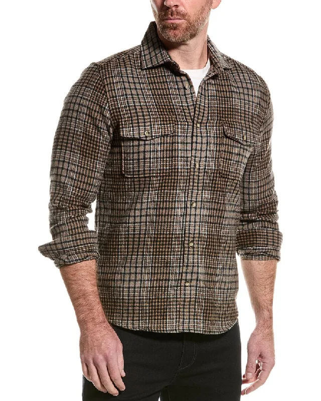 Men’s trendy gingham shirt-Reiss Marley Brushed Check Wool-Blend Shirt