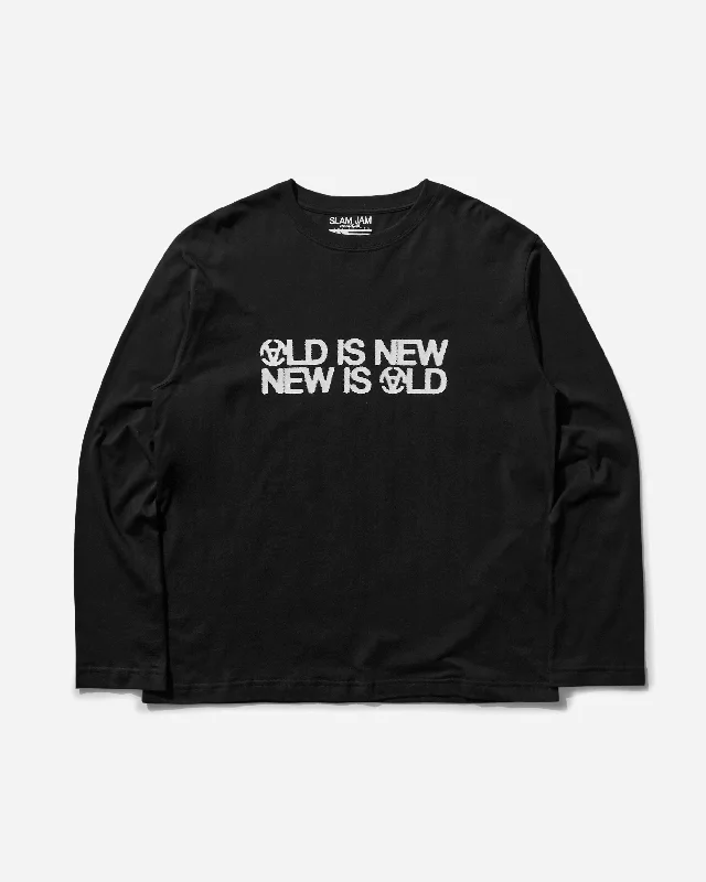 Men’s breathable slim top-Grailed Longsleeve T-Shirt Black