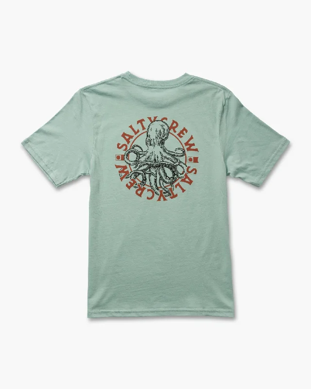 Men’s relaxed tropical shirt-Tentacles Boys Tee - Mackerel