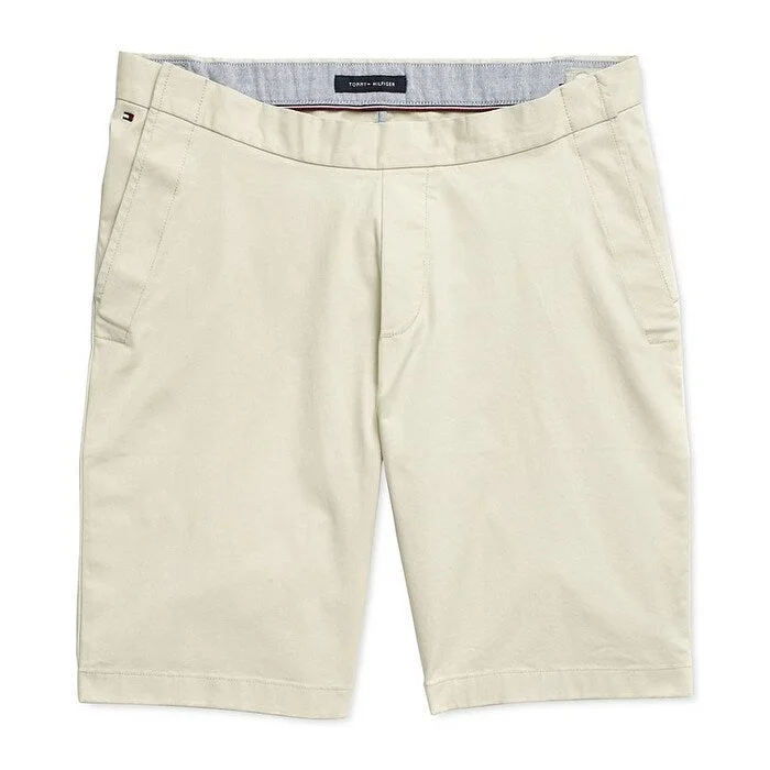 Men’s comfy ripstop trousers-Tommy Hilfiger Men's Seated Custom Fit Shorts Beige Size 33