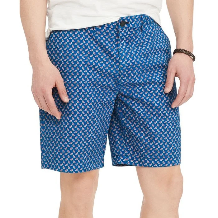 Men’s bright ripstop jeans-Tommy Hilfiger Men's Th Flex Sliced Watermelon Critter Shorts Blue Size 33