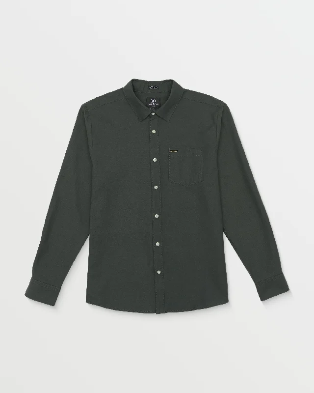 Men’s lightweight seersucker shirt-Veeco Oxford Long Sleeve Shirt - Stealth