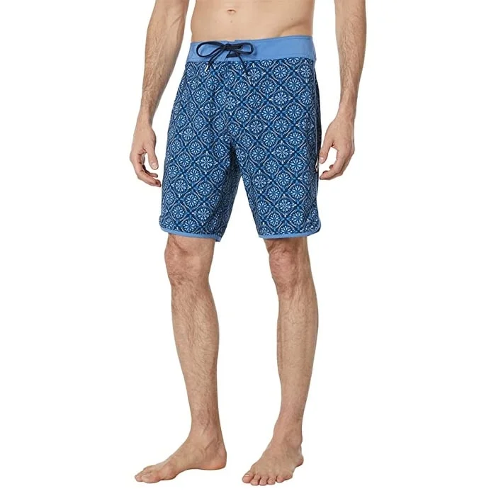 Men’s lightweight drawstring pants-Volcom Men's Mod Solarizor Scallop 19 Board Shorts Blue Size 38