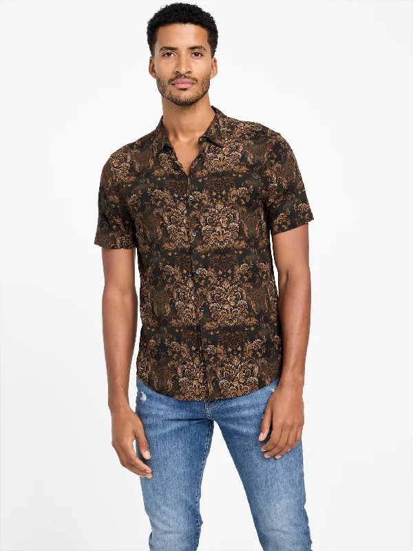 Men’s casual twill shirt-Zari Printed Shirt