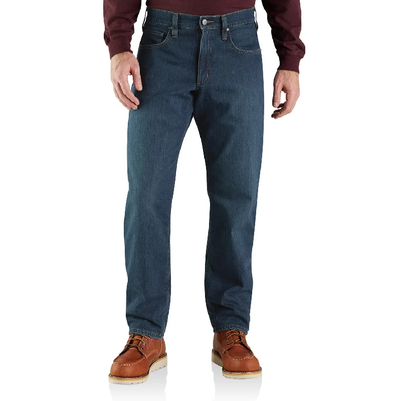 Men’s breathable twill trousers-Carhartt Men's Rugged Flex®  Relaxed Fit Fleece-Lined 5-Pocket Jean