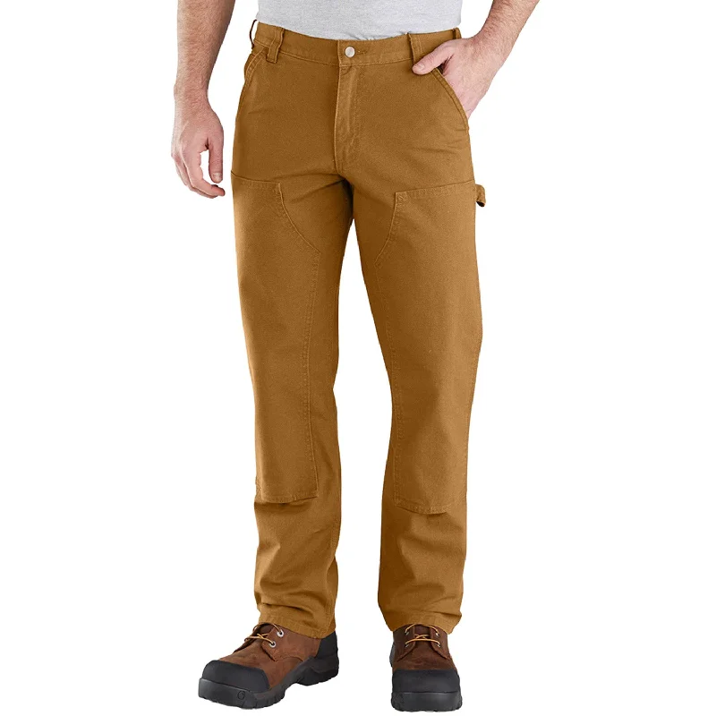 Men’s vintage washed jeans-Carhartt Men's Rugged Flex® Relaxed Fit Double-Front Duck Pant_Carhartt Brown