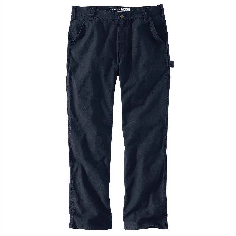 Men’s casual pleated pants-Carhartt Men's Rugged Flex® Relaxed Fit Duck Dungaree_Navy