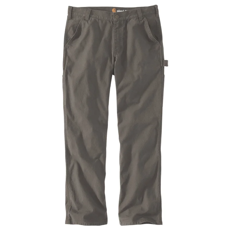 Men’s breathable stretch pants-Carhartt Men's Rugged Flex® Relaxed Fit Duck Dungaree_Tarmac