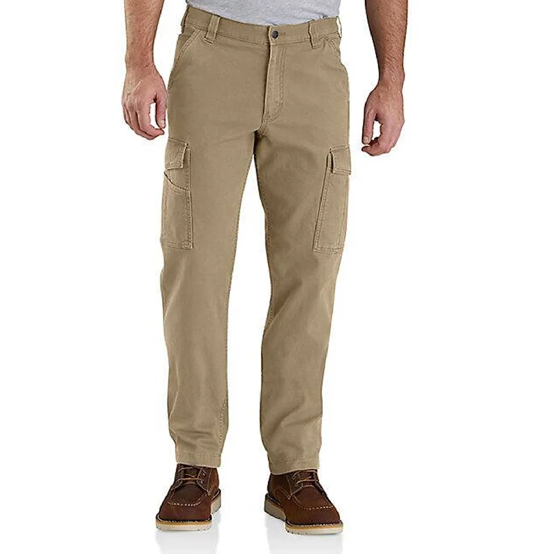 Men’s slim linen pants-Carhartt Men's Rugged Flex® Fit Canvas Cargo Work Pant