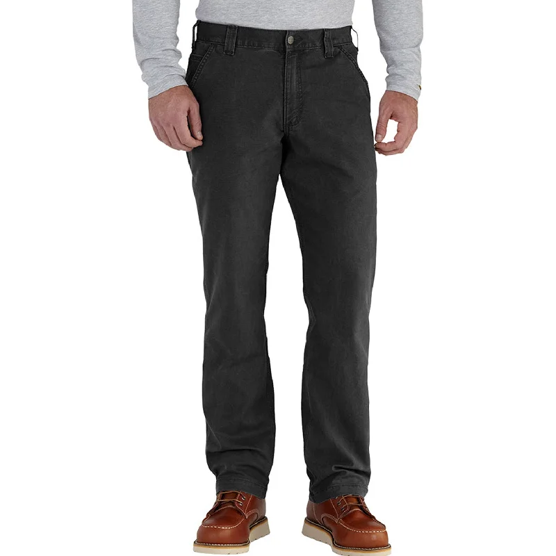 Men’s stylish twill pants-Carhartt Men's Rugged Flex® Rigby Dungaree_Black