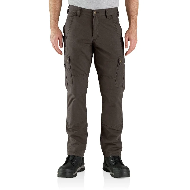 Men’s casual stretch trousers-Carhartt Men's Rugged Flex® Ripstop Cargo Work Pant_Dark Coffee