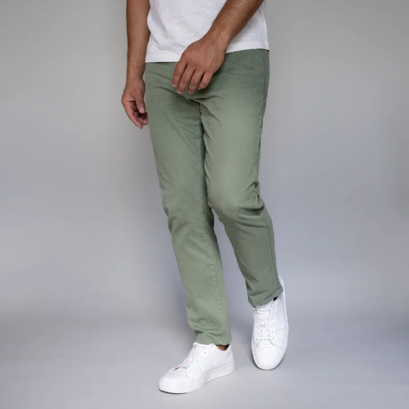 Men’s stylish drawstring pants-Italian 5-Pocket Pants - Sage