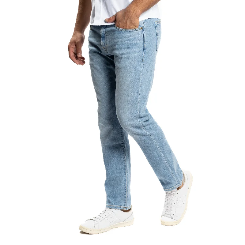 Men’s trendy washed trousers-Johnny Stretch Jeans Slim Fit - Light Wash