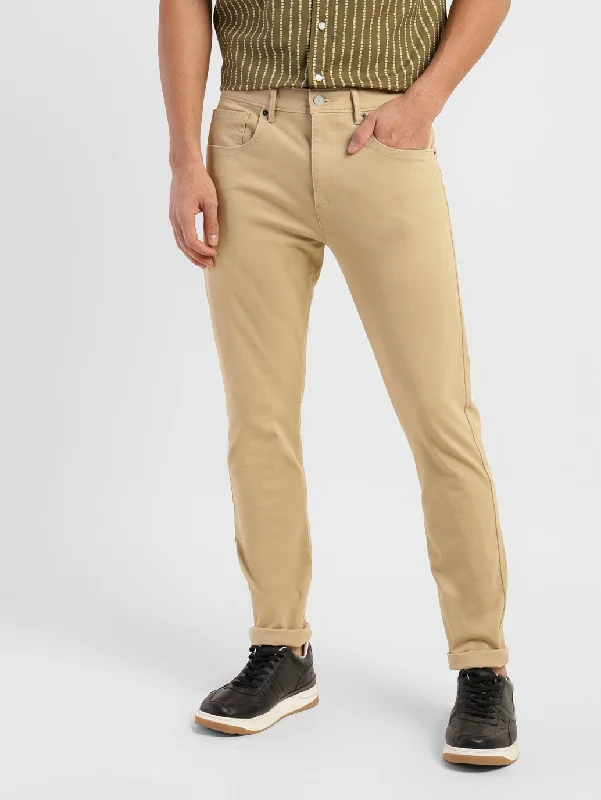 Men’s soft ripstop pants-Men's Slim Tapered Fit Trousers