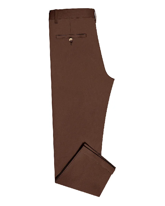 Men’s trendy gabardine jeans-Genoa Chino Pant Chestnut Brown