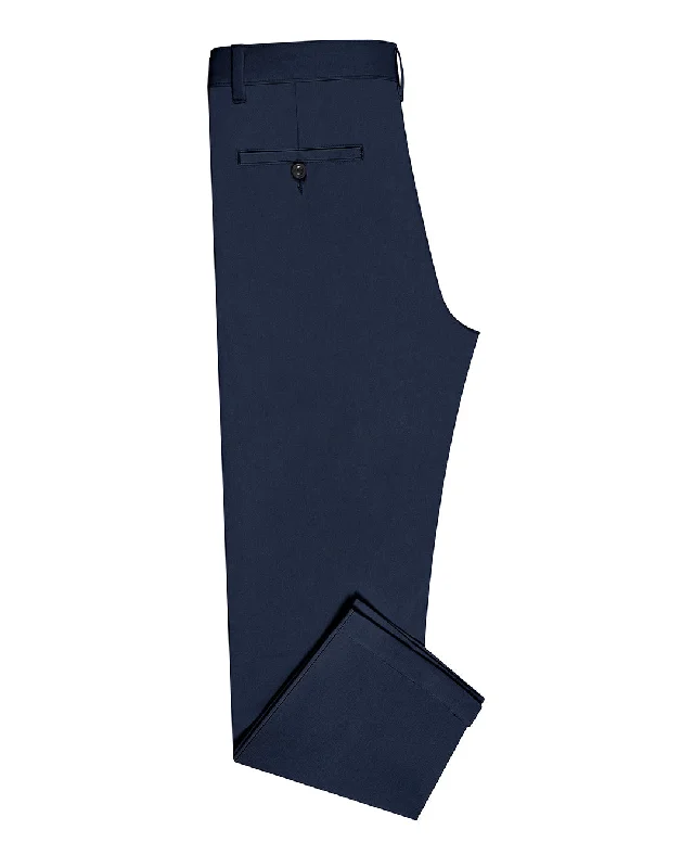 Men’s casual pleated pants-Genoa Chino Pant Midnight Blue