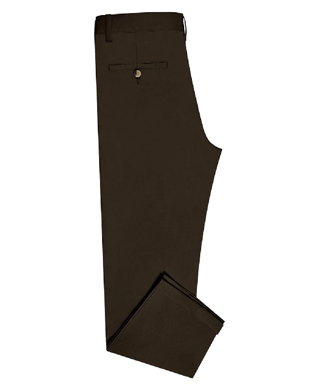 Men’s modern utility trousers-Genoa Chino Pant Choco Brown