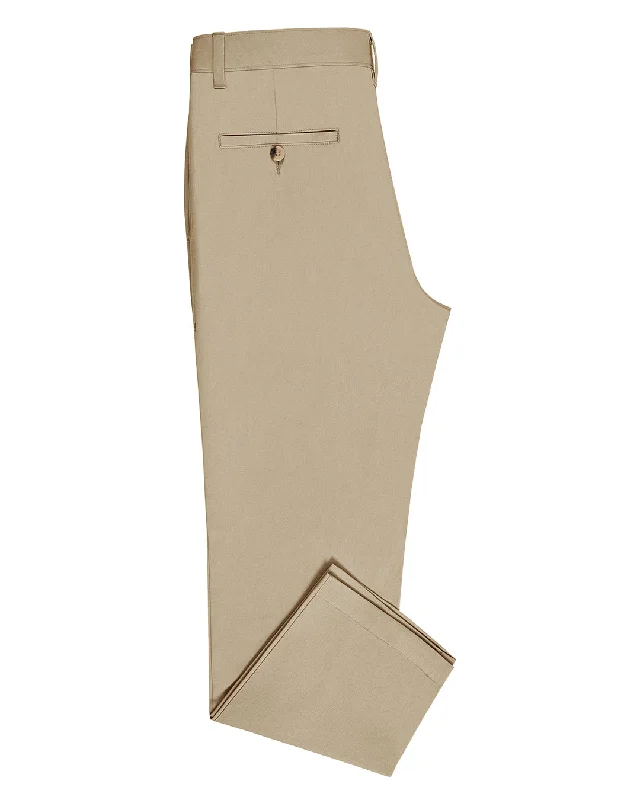 Men’s trendy pleated pants-Genoa Chino Pant British Khaki