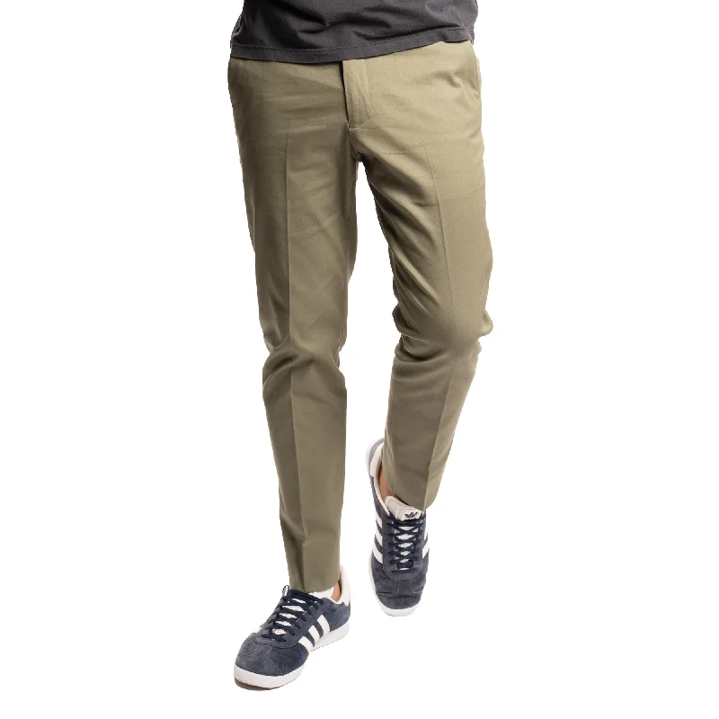 Men’s relaxed ripstop trousers-Stretch Cotton Trousers - Olive