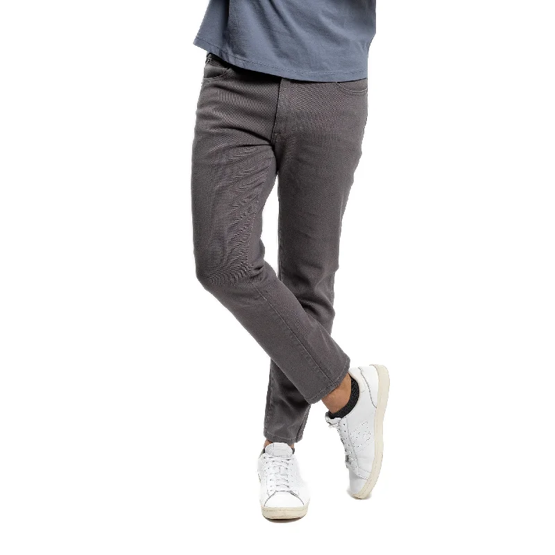 Men’s relaxed twill pants-Travel Jeans Slim Fit - Dark Grey