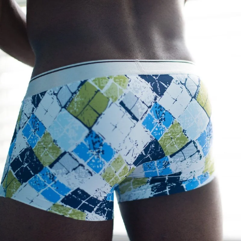 men's plain underwear subscription-Silky Green Boxer Briefs