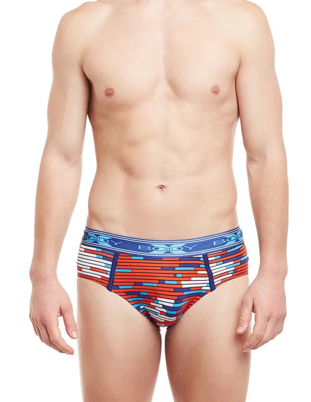 men's bamboo underwear sale-Body X Printed Briefs-BX01B-3