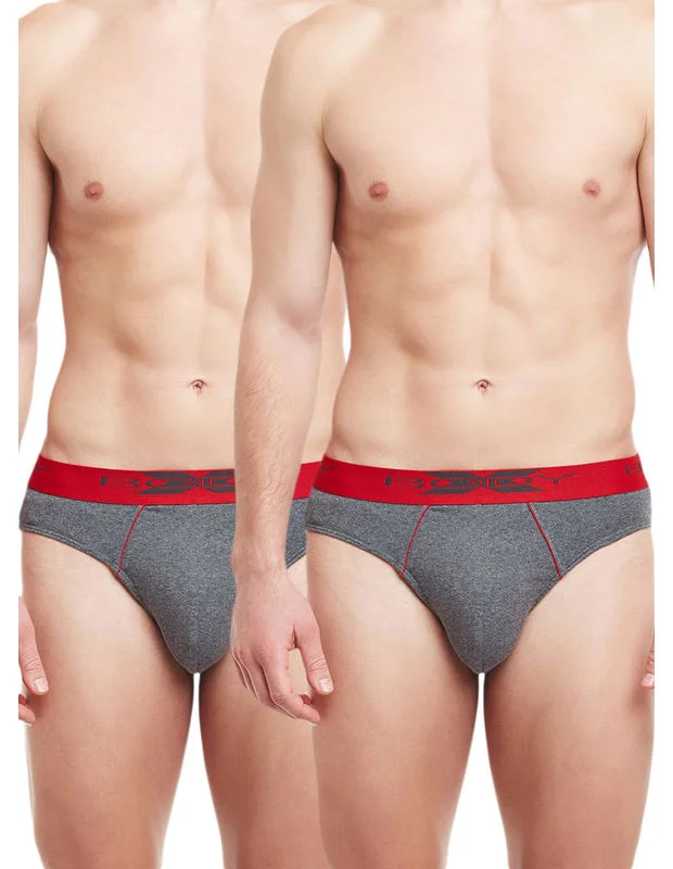 men's microfiber underwear sale-Body X Solid Briefs-Pack of 2-BX21B_Steel Grey