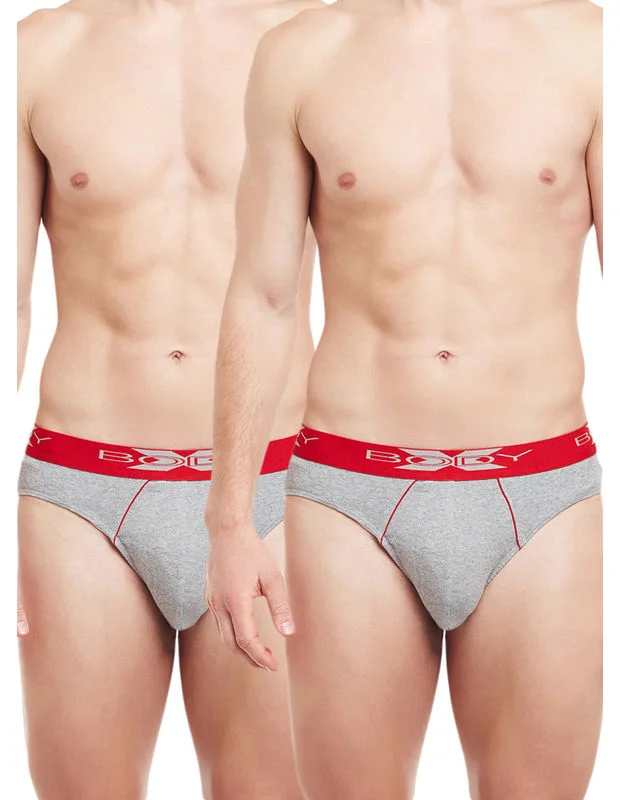 men's breathable underwear discount-Body X Solid Briefs-Pack of 2-BX21B_Grey Melange