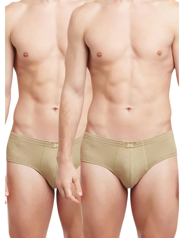 men's athletic underwear assortment-Body X Solid Briefs-Pack of 2-TUTO-Camel