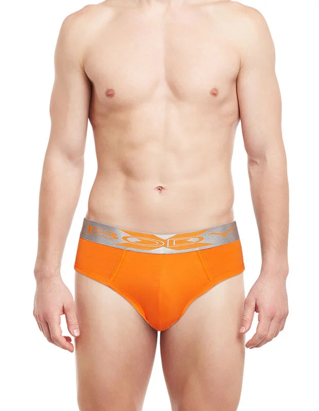 men's designer underwear monthly-BodyX Men Briefs BX32B-ORANGE