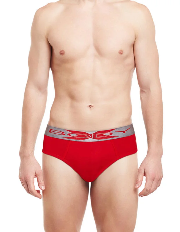 men's performance underwear monthly-BodyX Men Briefs BX32B-RED