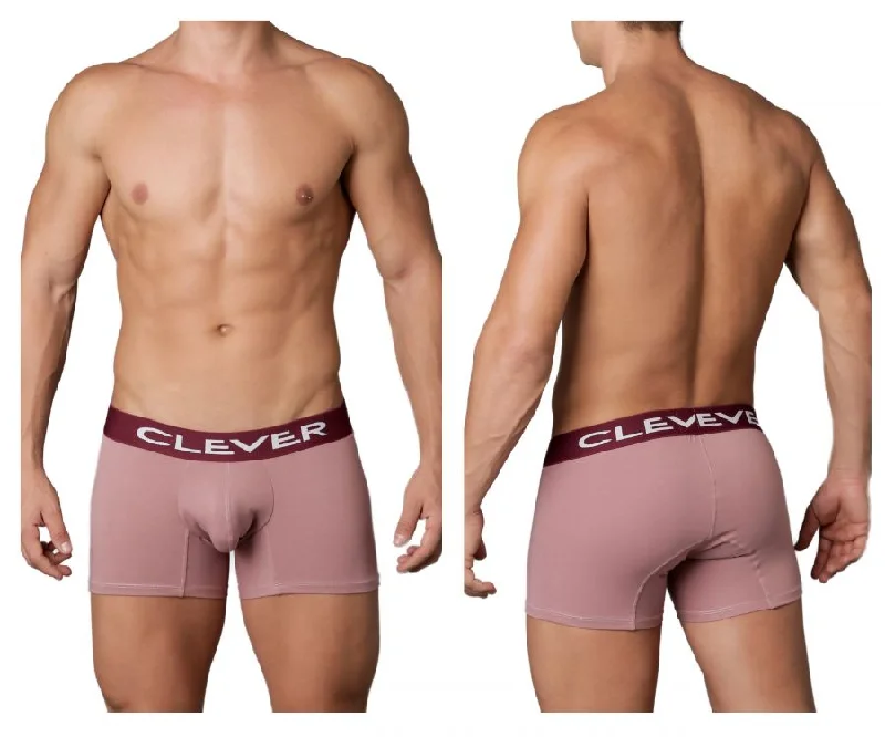 men's patterned underwear service-Clever 2199 Limited Edition Boxer Briefs Color Coral-48