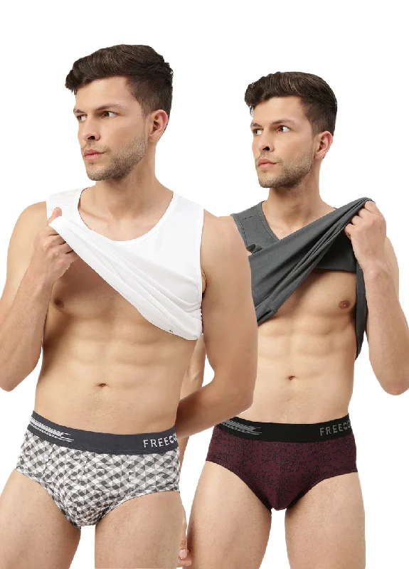 men's stretch underwear multipack-Men's Anti-Bacterial Printed Micro Modal Brief (Pack of 2)