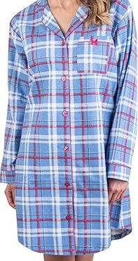 men's plus-size boxer briefs for fit-Patricia Lingerie Plaid Sleepshirt