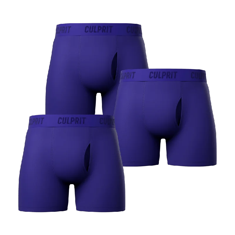 men's quick-dry underwear service-Royal Blue Boxer Brief 3-Pack 💎