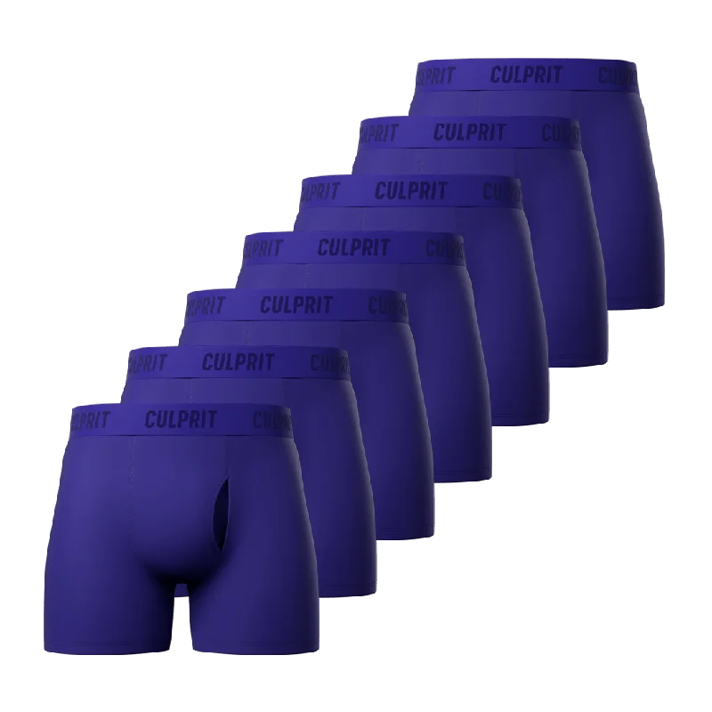 men's high-waisted underwear delivery-Royal Blue Boxer Brief 7-Pack 💎